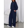 imagePRETTYGARDEN Womens Sweatsuits 2 Piece Set 2026 Casual Winter Long Sleeve Hoodie Loose Wide Leg Sweatpants Fall TracksuitNavy Blue