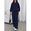 imagePRETTYGARDEN Womens Sweatsuits 2 Piece Set 2026 Casual Winter Long Sleeve Hoodie Loose Wide Leg Sweatpants Fall TracksuitNavy Blue