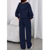 imagePRETTYGARDEN Womens Sweatsuits 2 Piece Set 2026 Casual Winter Long Sleeve Hoodie Loose Wide Leg Sweatpants Fall TracksuitNavy Blue