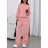 imagePRETTYGARDEN Womens Sweatsuits 2 Piece Set 2026 Casual Winter Long Sleeve Hoodie Loose Wide Leg Sweatpants Fall TracksuitPink