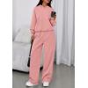 imagePRETTYGARDEN Womens Sweatsuits 2 Piece Set 2026 Casual Winter Long Sleeve Hoodie Loose Wide Leg Sweatpants Fall TracksuitPink