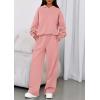 imagePRETTYGARDEN Womens Sweatsuits 2 Piece Set 2026 Casual Winter Long Sleeve Hoodie Loose Wide Leg Sweatpants Fall TracksuitPink