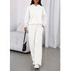 imagePRETTYGARDEN Womens Sweatsuits 2 Piece Set 2026 Casual Winter Long Sleeve Hoodie Loose Wide Leg Sweatpants Fall TracksuitWhite