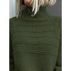 imagePRETTYGARDEN Womens Turtleneck Sweaters 2026 Fall Chunky Knit Pullover Long Sleeve Jumper Tops Trendy Winter ClothesArmy Green