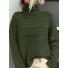 imagePRETTYGARDEN Womens Turtleneck Sweaters 2026 Fall Chunky Knit Pullover Long Sleeve Jumper Tops Trendy Winter ClothesArmy Green