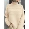 imagePRETTYGARDEN Womens Turtleneck Sweaters 2026 Fall Chunky Knit Pullover Long Sleeve Jumper Tops Trendy Winter ClothesBeige