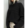 imagePRETTYGARDEN Womens Turtleneck Sweaters 2026 Fall Chunky Knit Pullover Long Sleeve Jumper Tops Trendy Winter ClothesBlack