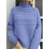 imagePRETTYGARDEN Womens Turtleneck Sweaters 2026 Fall Chunky Knit Pullover Long Sleeve Jumper Tops Trendy Winter ClothesBlue