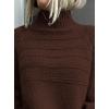 imagePRETTYGARDEN Womens Turtleneck Sweaters 2026 Fall Chunky Knit Pullover Long Sleeve Jumper Tops Trendy Winter ClothesBrown