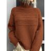imagePRETTYGARDEN Womens Turtleneck Sweaters 2026 Fall Chunky Knit Pullover Long Sleeve Jumper Tops Trendy Winter ClothesCaramel