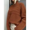imagePRETTYGARDEN Womens Turtleneck Sweaters 2026 Fall Chunky Knit Pullover Long Sleeve Jumper Tops Trendy Winter ClothesCaramel