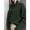 imagePRETTYGARDEN Womens Turtleneck Sweaters 2026 Fall Chunky Knit Pullover Long Sleeve Jumper Tops Trendy Winter ClothesDark Green