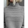 imagePRETTYGARDEN Womens Turtleneck Sweaters 2026 Fall Chunky Knit Pullover Long Sleeve Jumper Tops Trendy Winter ClothesGrey
