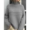imagePRETTYGARDEN Womens Turtleneck Sweaters 2026 Fall Chunky Knit Pullover Long Sleeve Jumper Tops Trendy Winter ClothesGrey