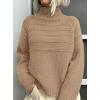 imagePRETTYGARDEN Womens Turtleneck Sweaters 2026 Fall Chunky Knit Pullover Long Sleeve Jumper Tops Trendy Winter ClothesKhaki