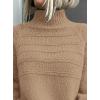 imagePRETTYGARDEN Womens Turtleneck Sweaters 2026 Fall Chunky Knit Pullover Long Sleeve Jumper Tops Trendy Winter ClothesKhaki