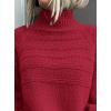 imagePRETTYGARDEN Womens Turtleneck Sweaters 2026 Fall Chunky Knit Pullover Long Sleeve Jumper Tops Trendy Winter ClothesRed