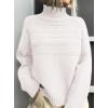imagePRETTYGARDEN Womens Turtleneck Sweaters 2026 Fall Chunky Knit Pullover Long Sleeve Jumper Tops Trendy Winter ClothesWhite