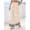 imagePRETTYGARDEN Womens Wide Leg Palazzo Pants 2026 Summer Boho Floral Trousers Spring Flowy Beach Vacation Clothes Resort WearApricot Black