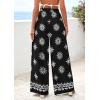 imagePRETTYGARDEN Womens Wide Leg Palazzo Pants 2026 Summer Boho Floral Trousers Spring Flowy Beach Vacation Clothes Resort WearBlack