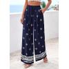 imagePRETTYGARDEN Womens Wide Leg Palazzo Pants 2026 Summer Boho Floral Trousers Spring Flowy Beach Vacation Clothes Resort WearNavy Blue