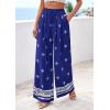 imagePRETTYGARDEN Womens Wide Leg Palazzo Pants 2026 Summer Boho Floral Trousers Spring Flowy Beach Vacation Clothes Resort WearRoyal Blue