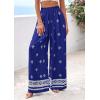 imagePRETTYGARDEN Womens Wide Leg Palazzo Pants 2026 Summer Boho Floral Trousers Spring Flowy Beach Vacation Clothes Resort WearRoyal Blue