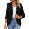 imagePRETTYGARDEN Cardigans for Women Lightweight Casual Long Sleeve Knitted Open Front Shrugs Sweaters 2026 Fall ClothesBlack