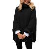 imagePRETTYGARDEN Oversized Sweaters for Women Chunky Turtleneck Sweater Fall Fashion Clothes Long Sleeve Tops Winter ClothingBlack