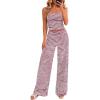 imagePRETTYGARDEN Two Piece Striped Sets for Women Summer Travel Outfits 2026 Spring Y2K Going Out Vacation Clothes LoungewearGrey Burgundy