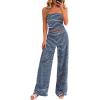 imagePRETTYGARDEN Two Piece Striped Sets for Women Summer Travel Outfits 2026 Spring Y2K Going Out Vacation Clothes LoungewearNavy Blue White