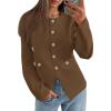 imagePRETTYGARDEN Womens 2026 Fall Blazers Button Down Fitted Lightweight Dressy Work Suit Jackets Trendy Business Casual OutfitsBrown