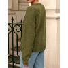 imagePRETTYGARDEN Fall Long Sleeve Cardigans for Women Trendy 2026 Lightweight Button Down Crewneck Loose Knit Sweater ClothesArmy Green