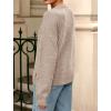 imagePRETTYGARDEN Fall Long Sleeve Cardigans for Women Trendy 2026 Lightweight Button Down Crewneck Loose Knit Sweater ClothesLight Khaki