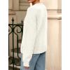 imagePRETTYGARDEN Fall Long Sleeve Cardigans for Women Trendy 2026 Lightweight Button Down Crewneck Loose Knit Sweater ClothesWhite