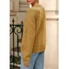imagePRETTYGARDEN Fall Long Sleeve Cardigans for Women Trendy 2026 Lightweight Button Down Crewneck Loose Knit Sweater ClothesYellow