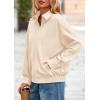 imagePRETTYGARDEN Faux Suede Bomber Jacket Women Fall Fashion 2026 Casual Zip Up Oversized Trendy Winter Clothing Outerwear CoatsBeige