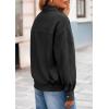 imagePRETTYGARDEN Faux Suede Bomber Jacket Women Fall Fashion 2026 Casual Zip Up Oversized Trendy Winter Clothing Outerwear CoatsBlack