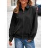 imagePRETTYGARDEN Faux Suede Bomber Jacket Women Fall Fashion 2026 Casual Zip Up Oversized Trendy Winter Clothing Outerwear CoatsBlack