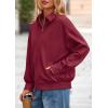 imagePRETTYGARDEN Faux Suede Bomber Jacket Women Fall Fashion 2026 Casual Zip Up Oversized Trendy Winter Clothing Outerwear CoatsBurgundy