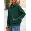 imagePRETTYGARDEN Faux Suede Bomber Jacket Women Fall Fashion 2026 Casual Zip Up Oversized Trendy Winter Clothing Outerwear CoatsDark Green