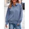 imagePRETTYGARDEN Faux Suede Bomber Jacket Women Fall Fashion 2026 Casual Zip Up Oversized Trendy Winter Clothing Outerwear CoatsDusty Blue