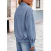 imagePRETTYGARDEN Faux Suede Bomber Jacket Women Fall Fashion 2026 Casual Zip Up Oversized Trendy Winter Clothing Outerwear CoatsDusty Blue