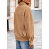 imagePRETTYGARDEN Faux Suede Bomber Jacket Women Fall Fashion 2026 Casual Zip Up Oversized Trendy Winter Clothing Outerwear CoatsKhaki