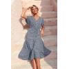 imagePRETTYGARDEN Floral Dress for Women 2026 Summer Casual Short Sleeve Maxi Dresses V Neck Tiered Flowy Boho Beach SundressNavy Floral
