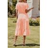 imagePRETTYGARDEN Floral Dress for Women 2026 Summer Casual Short Sleeve Maxi Dresses V Neck Tiered Flowy Boho Beach SundressOrange Yellow