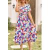 imagePRETTYGARDEN Floral Dress for Women 2026 Summer Casual Short Sleeve Maxi Dresses V Neck Tiered Flowy Boho Beach SundressPrint Multicolored