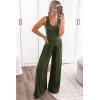 imagePRETTYGARDEN One Piece Jumpsuits 2026 Spring Sleeveless Tank Summer Casual Travel Airport Outfits Wide Leg Pants RompersArmy Green