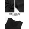 imagePRETTYGARDEN One Piece Jumpsuits 2026 Spring Sleeveless Tank Summer Casual Travel Airport Outfits Wide Leg Pants RompersBlack