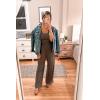 imagePRETTYGARDEN One Piece Jumpsuits 2026 Spring Sleeveless Tank Summer Casual Travel Airport Outfits Wide Leg Pants RompersDark Grey